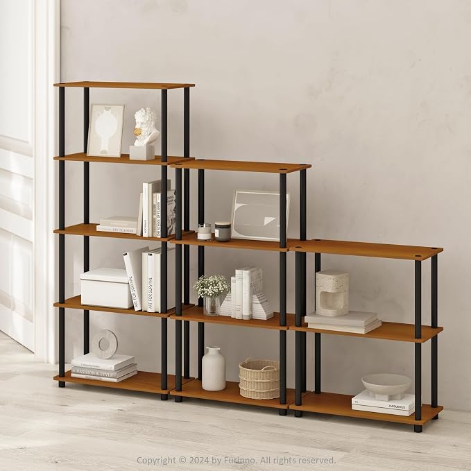 Furinno Turn-N-Tube Book Shelf, 3-Tier Bookshelf, Bookcase - Image 2