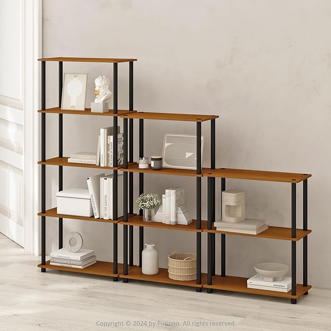 Furinno Turn-N-Tube Book Shelf, 4-Tier Bookshelf, Bookcase - Image 2