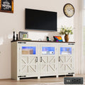 64" Large LED Farmhouse TV Stand by chartustriable