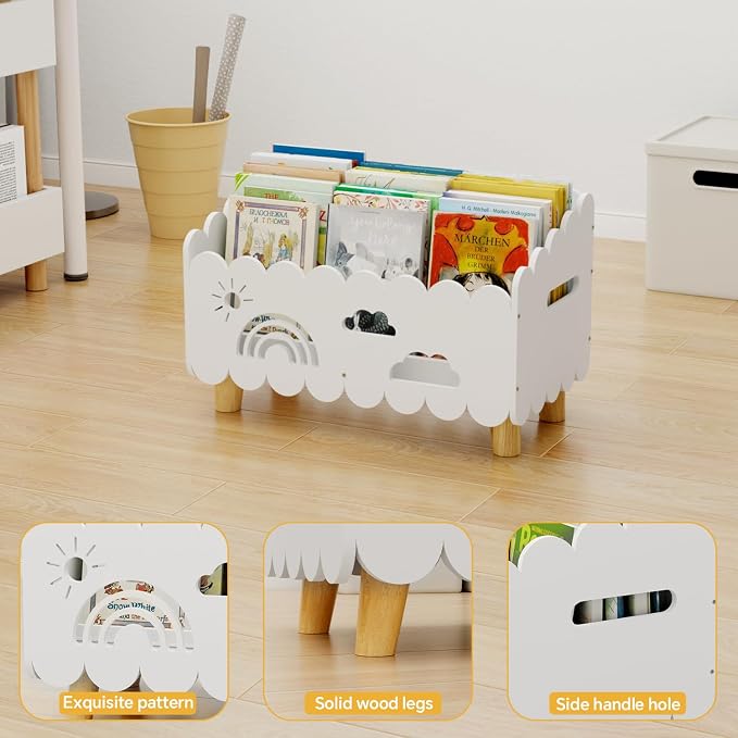 Wood Kids Bookshelf, Montessori Bookshelf, - Image 6