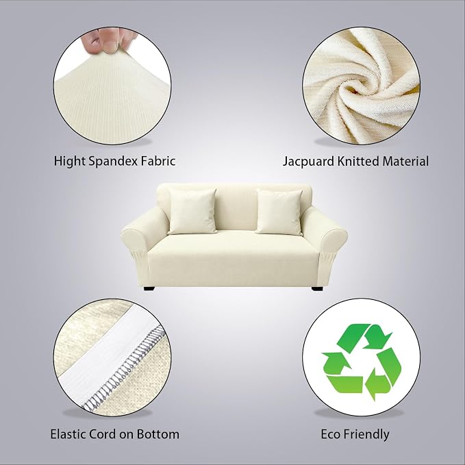 Loveseat Slipcover with 2 Pillow Cover - Image 2