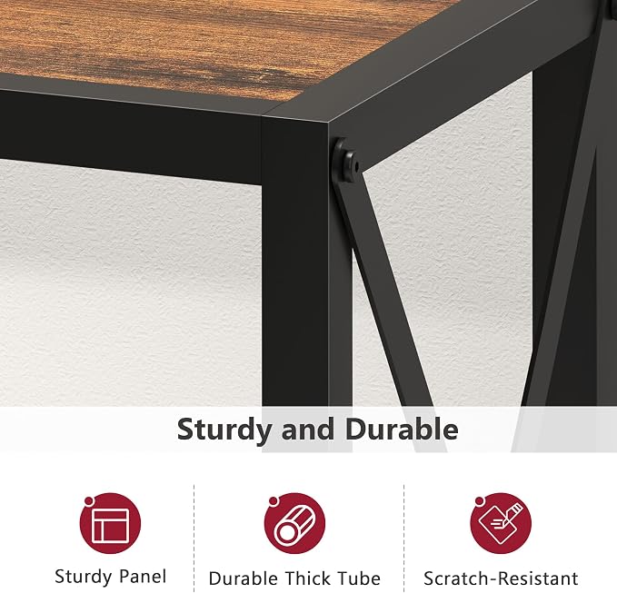 Tajsoon Console Table 41.8”, 2-Tier Industrial Entryway Table, Narrow Entrance - Image 5