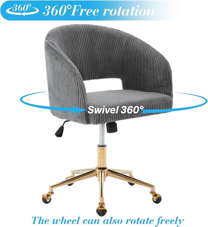 KCC Home Office Chair Swivel Desk Chair Accent Armchair Upholstered Modern - Image 6