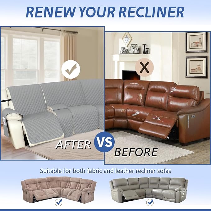 Arfntevss Recliner Sectional Couch Covers 1OO% Waterproof L Shape Sofa Cover - Image 5