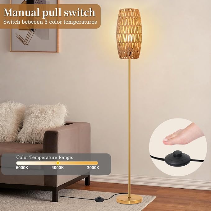 Ruiever Floor Lamp for Living Room, Farmhouse Floor lamp, Modern Standing lamp - Image 7