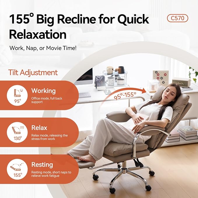 LEAGOO Reclining Office Chair - Image 3