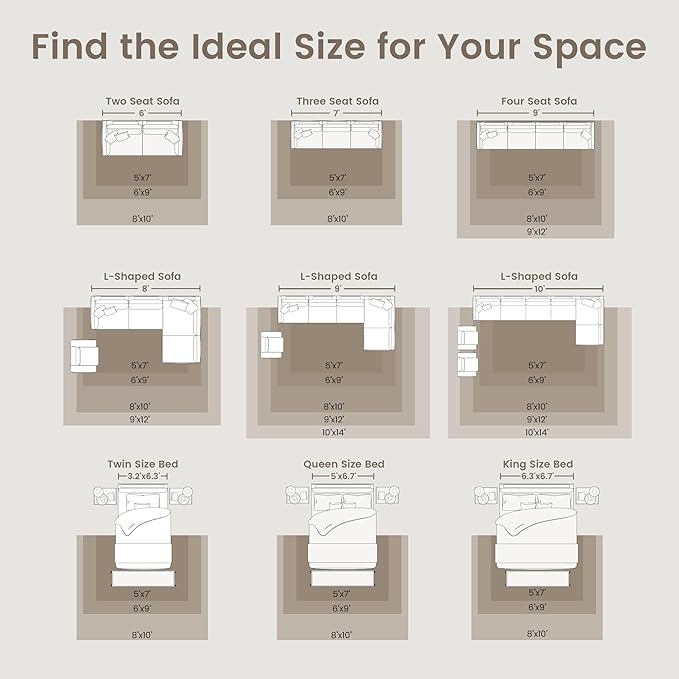 zesthome 10x14 Area Rugs, Stain Resistant Washable Rug, Ultra-Thin Rugs - Image 3