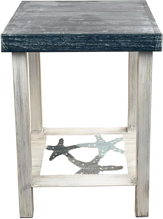 Furniture Barn USA Cottage, and Weathered Navy Square End Table by FurnitureBarnUSA