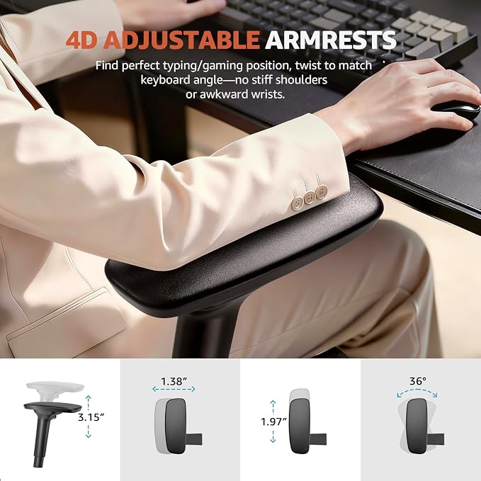 ErgoSift M2 Office Chair Ergonomic Desk Chair High-Back Mesh Desk Chair - Image 6