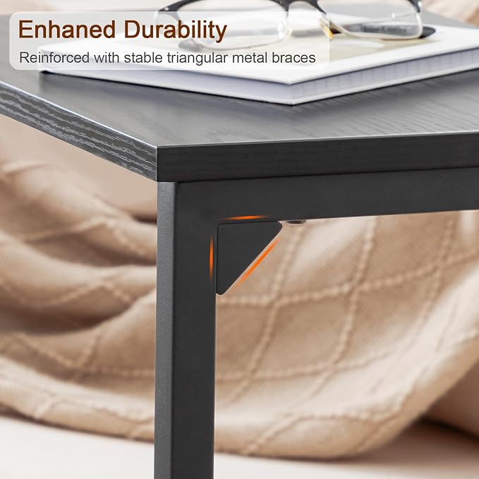 AMHANCIBLE C Shaped End Tables Set of 2, Couch Side Tables that Slide Under Sofa - Image 6