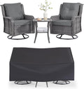 Wumiokio Patio Furniture Sets, 3 Pieces Wicker Outdoor Furniture by Wumiokio