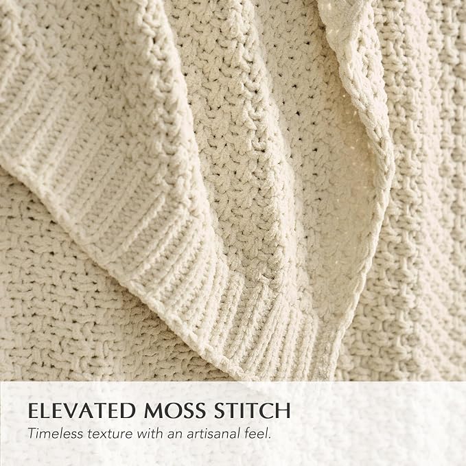 EVERGRACEHOME Chunky Chenille Knit Throw Blanket - Image 2
