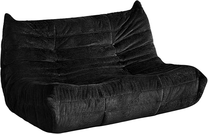 Bean Bag Chair, 2 Seater Lazy Bean Bag Sofa Memory Foam Couch, Giant Bean Bag by Cansunna