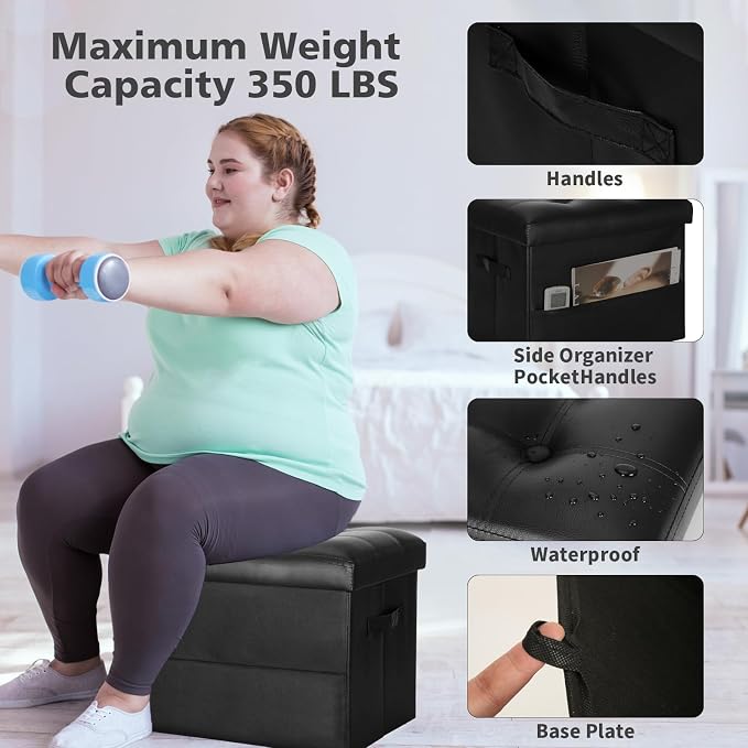 Storage Ottoman Foot Rest Stool - Image 7