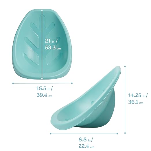 ECR4Kids Plastic Leaf Scoop Floor Rocker Seat, Classroom Furniture, Contemporary - Image 3