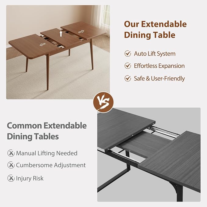 Muwuele Solid Wood Extendable Dining Table - Image 4