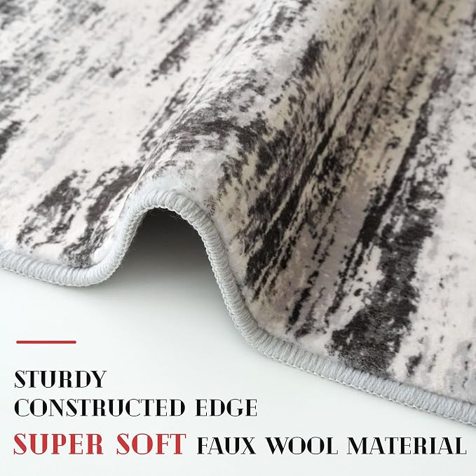 Lansny Modern Abstract Hallway Runner Rug - Image 5