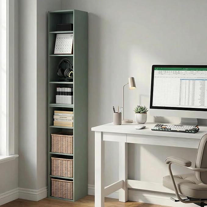 Furinno PASIR Book Shelf, 8-Tier Separable Tall Bookshelf, Stackable Bookcase - Image 2