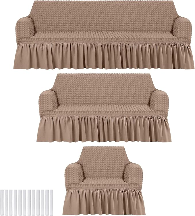 Fanfanwin 3 Pcs Sofa Slipcover Set by Fanfanwin