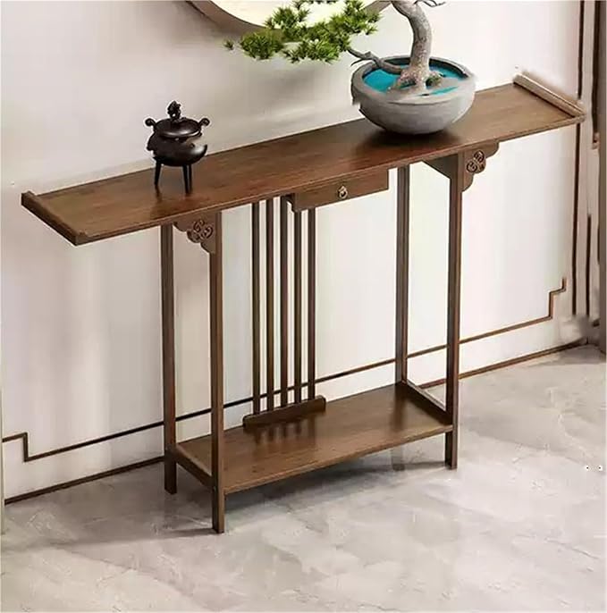Natural Bamboo Console Table by Unknown
