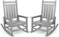 SERWALL Oversized Outdoor Rocking Chair Set of 2, HDPE Rocker by SERWALL