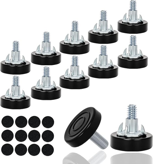 12 PCS M6 Thread Furniture Feet Levelers, Adjustable Furniture feet, Leveling by Eunenete