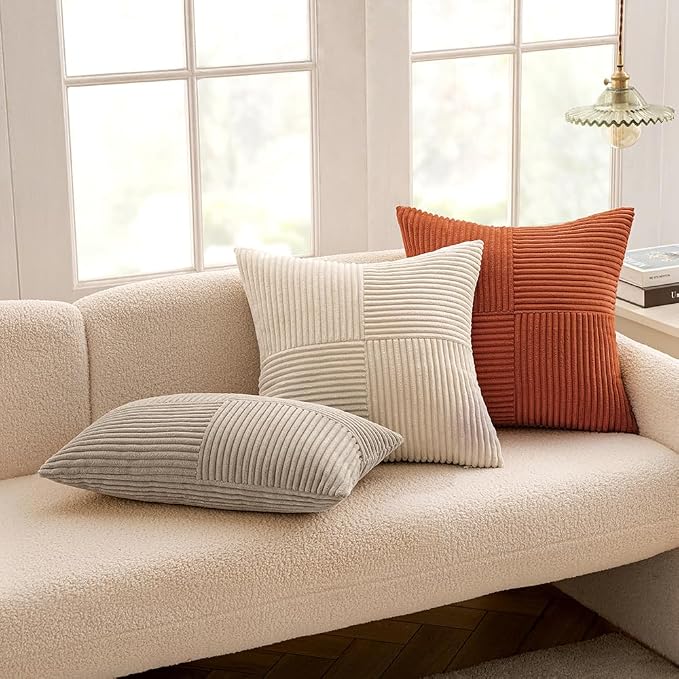 MIULEE Light Brown Decorative Throw Pillow Covers 16x16 Inch - Image 5
