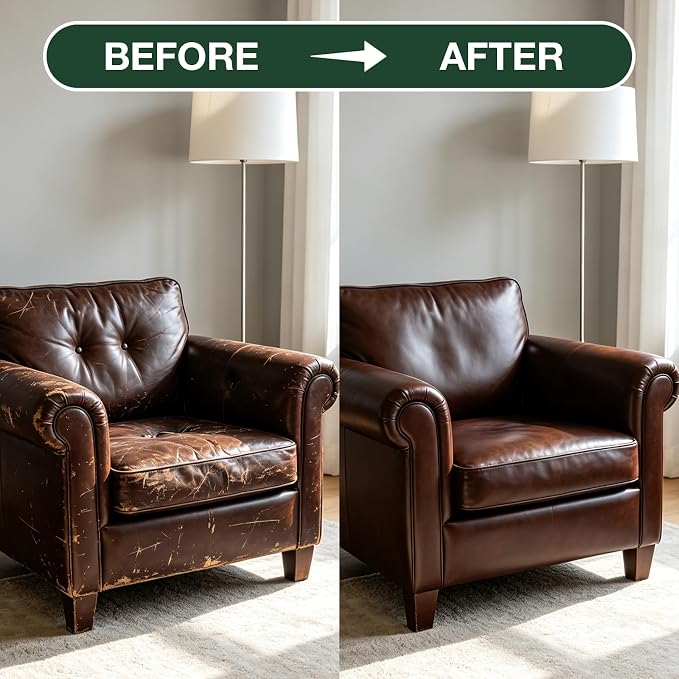 Dark Brown Leather Repair Kit, Leather Recoloring Balm – Restore & Repair Faded - Image 2