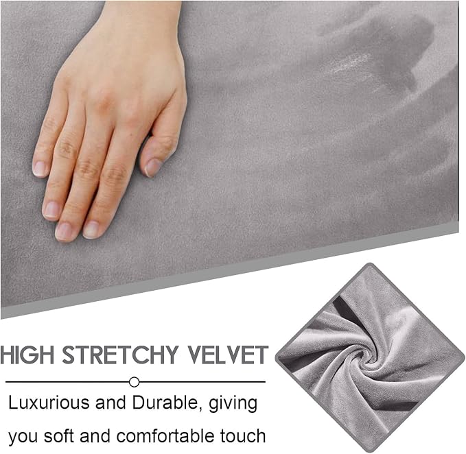 ULTICOR Velvet 8-Pieces Recliner Sofa Covers Stretch Reclining Couch Covers - Image 3