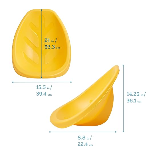 ECR4Kids Plastic Leaf Scoop Floor Rocker Seat, Classroom Furniture - Image 3