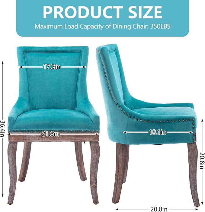 Modern Dining Chairs Set of 4, High Back Dining Chairs Side Chairs - Image 3
