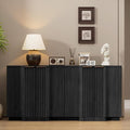 Brafab Buffet Cabinet, Wood Fluted Credenza by Brafab