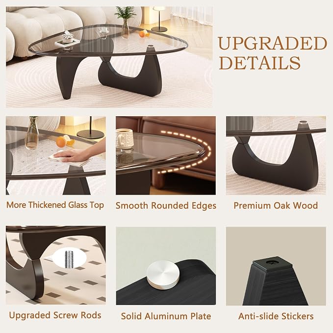 Coffee Table for Living Room Mid Century Modern Center Small Table - Image 6