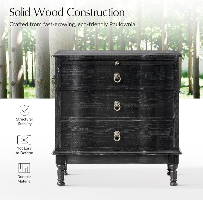 HULALA HOME Solid Wood End Table - Image 5