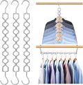Space Saving Hangers for Clothes 3 Pack, Sturdy Metal Hangers Heavy Duty Magic by Besslly