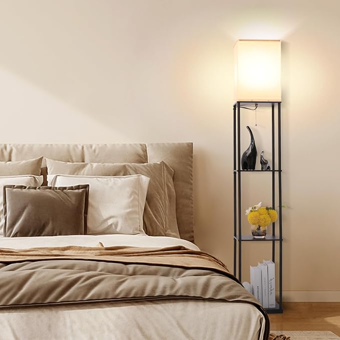 Gupuzm Floor Lamp with Shelves, with Modern Square Standing Lamp with Smart APP - Image 6