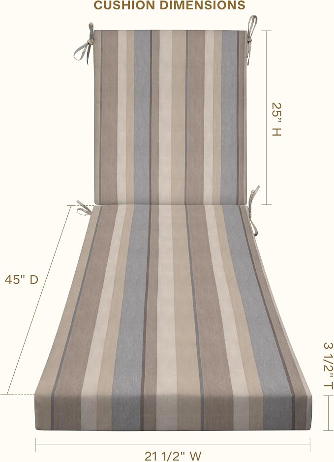 Honeycomb Outdoor Chaise Lounge Cushion - Image 2