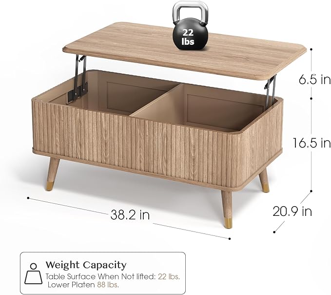 JOINICE Lift Top Coffee Table - Image 2