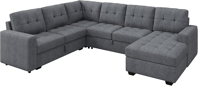 HONBAY Sectional Sleeper Sofa, Sleeper Sofa Couch - Image 8