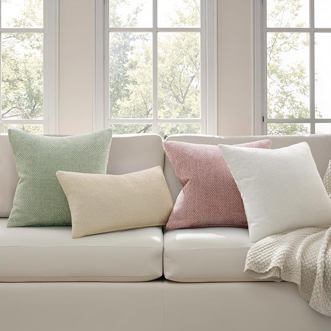 MIULEE Pack of 2 Valentines Day Couch Throw Pillow Covers 18x18 Inch Pink - Image 3