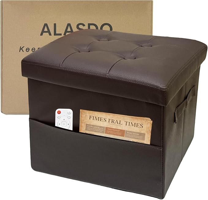 ALASDO Storage Ottoman Footrest Stool Small Ottoman by ALASDO