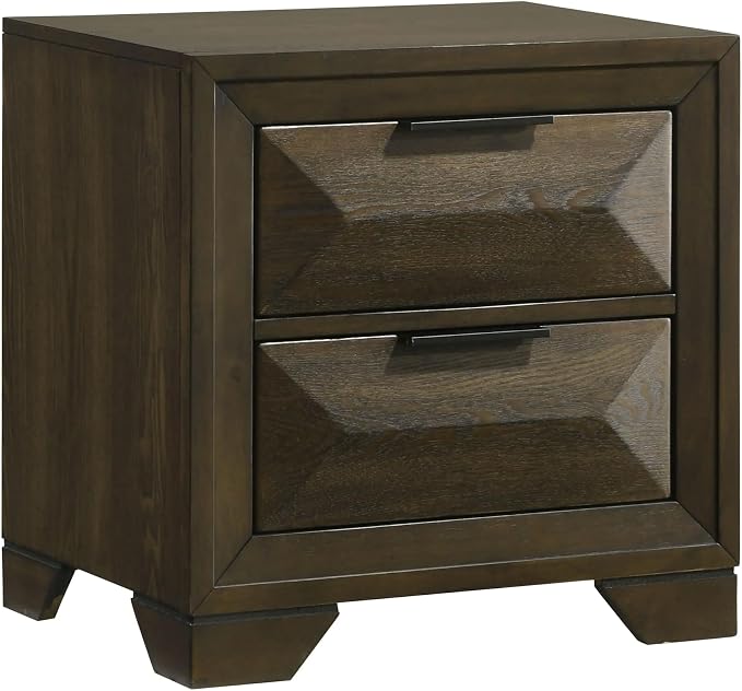 Kings Brand Furniture 6-Piece Modern & Premium Bedroom Set in Walnut Wood Finish - Image 6