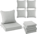 Summsun Patio Cushions for Outdoor Furniture, Faux Linen Water Resistant by SUMMSUN
