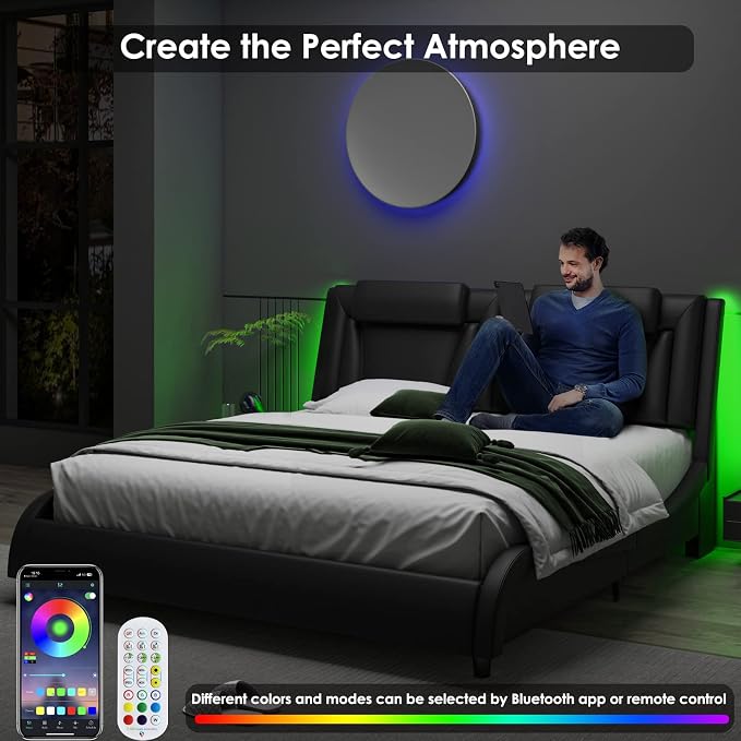 Keyluv Queen Size LED Bed Frame - Image 4