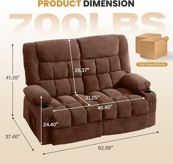 BOSMILLER Reclining Loveseat - Image 2