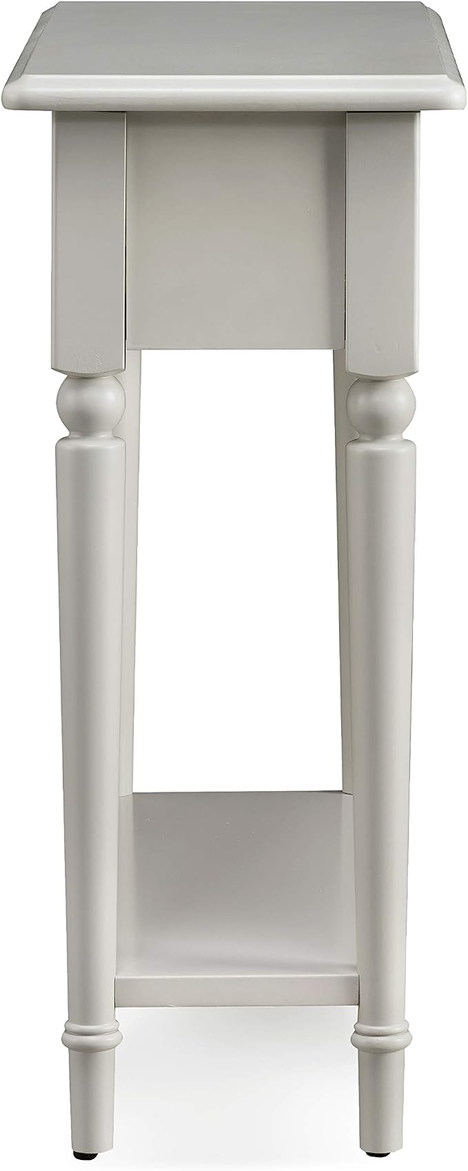 Leick Home Coastal End Table, Solid Wood, 1 Drawer, Bottom Display Shelf - Image 4
