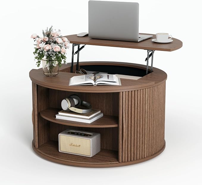 SULIVES Round Coffee Table - Image 8