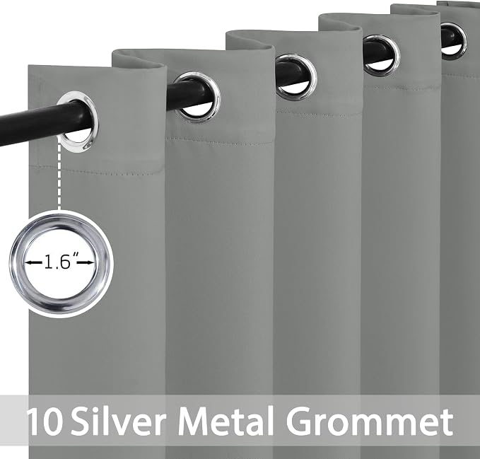 Yakamok Dove Grey Room Darking 96 Inch Length 2 Panel Sets - Image 2