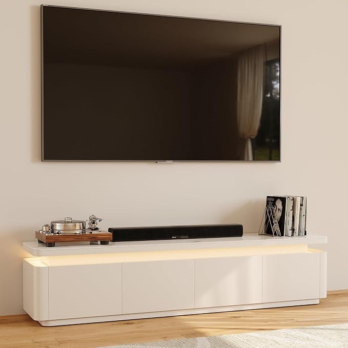 POVISON Fully Assembled 71" Mid-Century Modern TV Stand by POVISON