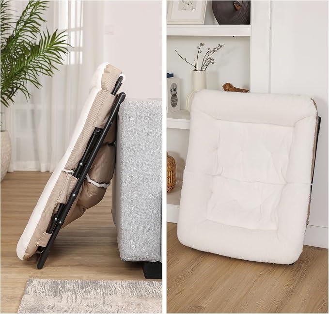 Comfy Saucer Chair for Adults, Soft Faux Fur Bedroom Chair, Accent Dorm Chairs - Image 7